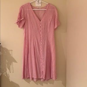 mango red gingham dress